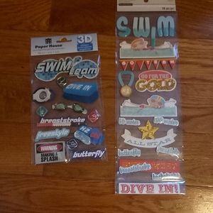 Set of swim stickers
